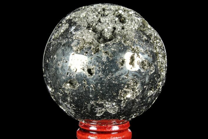 Polished Pyrite Sphere - Peru #97983